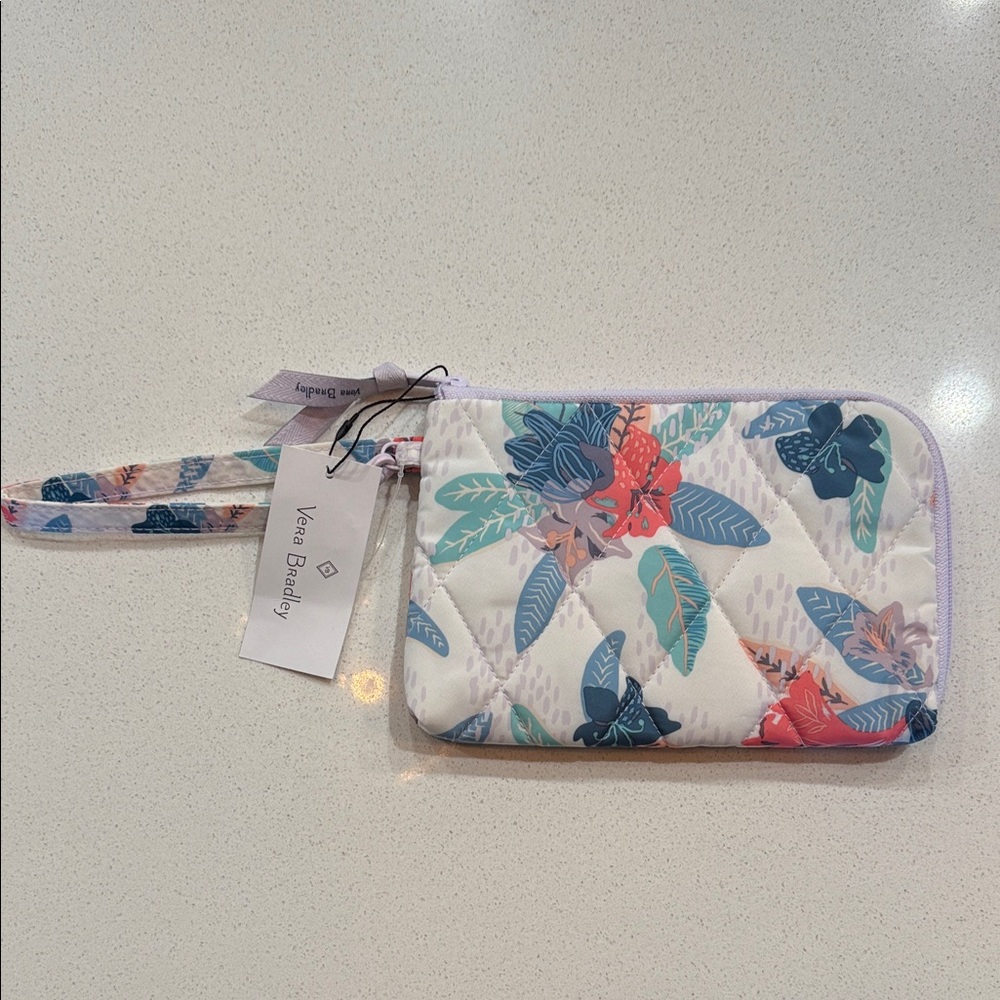 Vera Bradley Floral Ultralight RFID Slim Wristlet - Tropical Floral NWT
